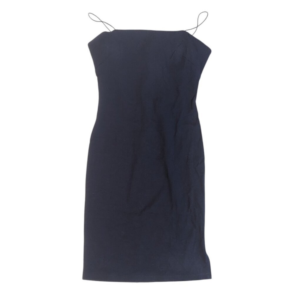 Dee Elly Navy Blue Stretch Sheath Dress